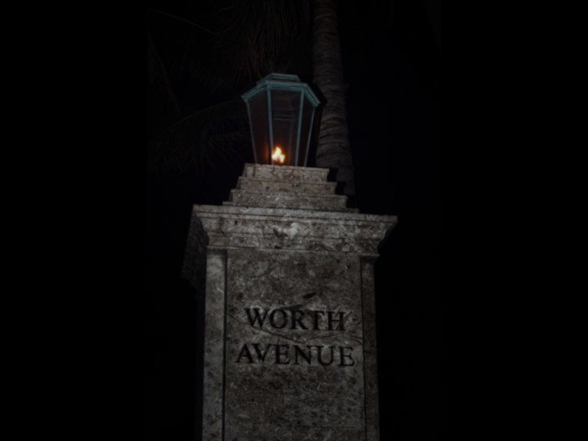 a black sign with white text